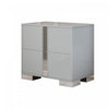 Madeline Nightstand with 2 Storage Drawers and Metal Legs,Grey | Madeline table de chevet avec 2 tiroirs de rangement et pieds en metal, gris