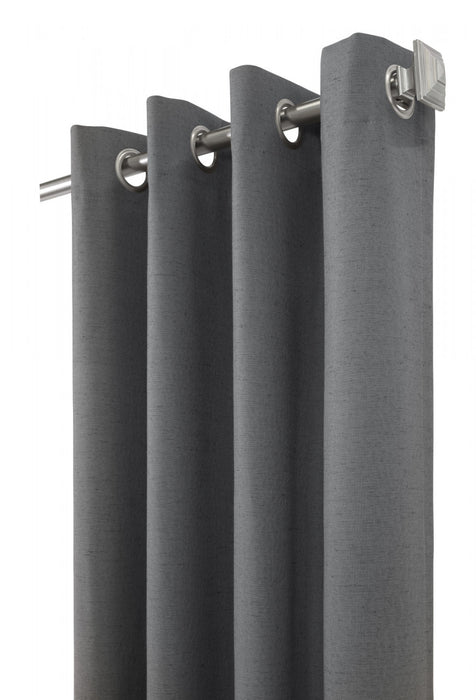 Thermaplus Suprema Charcoal Blackout Grommet Curtain Panel - 52 x 95