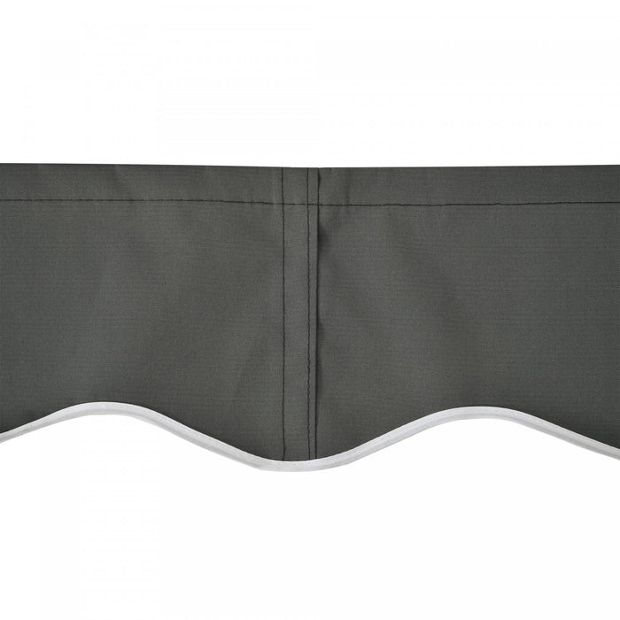 Outsunny 11' X 10' Retractable Awning Fabric Replacement Outdoor Sunshade Canopy Awning Cover, Uv Protection, Grey