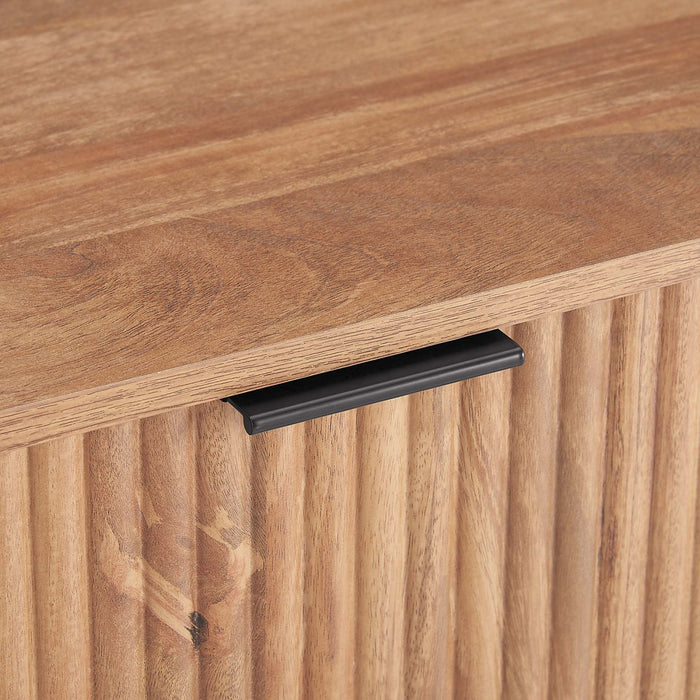 Dumbo Modern 35\" Fluted Dresser in Golden Brown (3-Drawer)