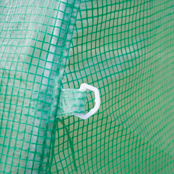 Outsunny Walk-in Tunnel Greenhouse 13 X 6.4 X 6.5 Ft Hoop House, Green
