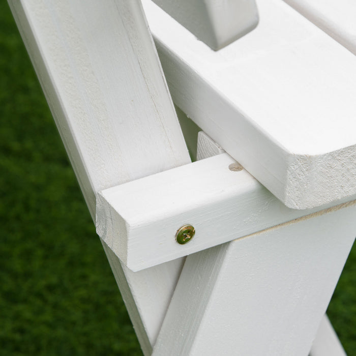 Outsunny Wooden Garden Bench For Outdoor,white