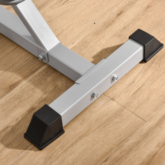 Soozier 2-piece Barbell Rack, 53.5\"-69.3\" Height Adjustable Squat Rack Bench Press Rack, 440lbs Capacity