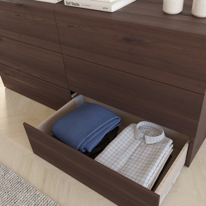 Nordika James 6-Drawer Dresser - Truffle