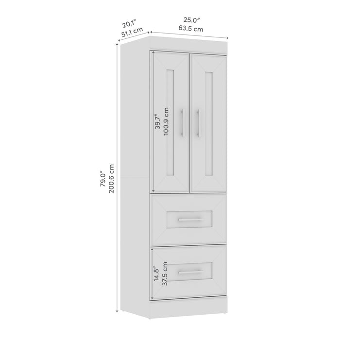 Bestar Edge 25 W Wardrobe - White