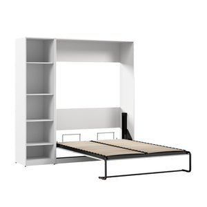 Bestar Claremont 5-Shelf Full Murphy Bed - White