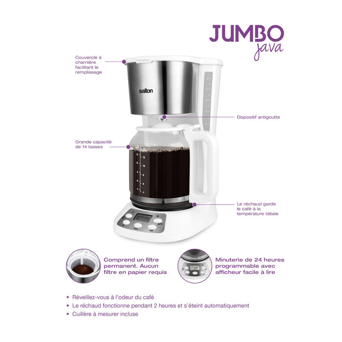 Salton Jumbo Java Coffee Maker - FC1667WH