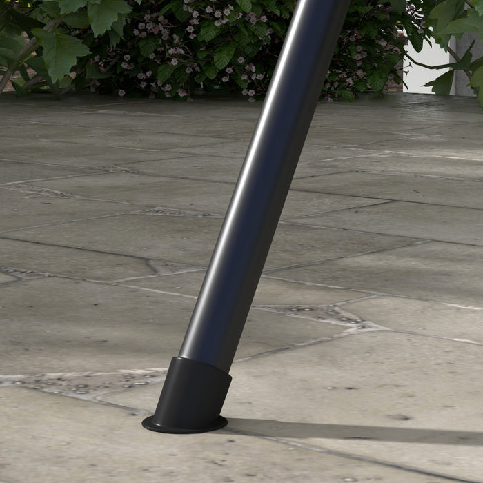 Outsunny 3-seat Patio Swing Chair With Adjustable Canopy Grey