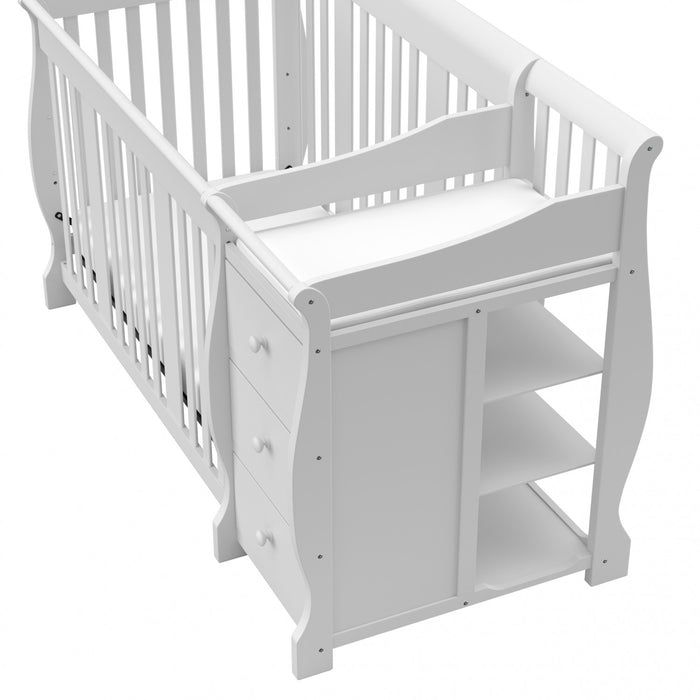 Storkcraft Portofino 4-in-1 Convertible Crib and Changer - White