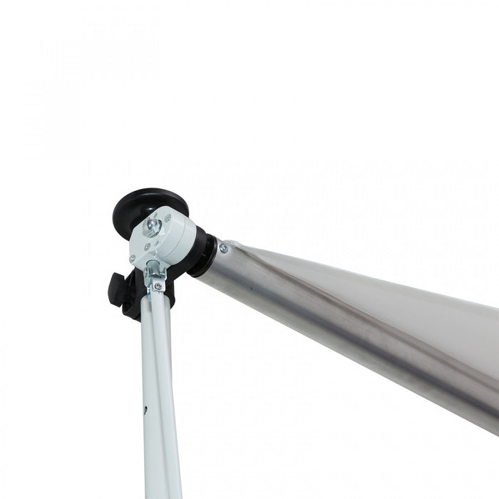 Outsunny 6.6'x5' Manual Retractable Patio Awning Window Door Sun Shade Deck Canopy Shelter Water Resistant Uv Protector White