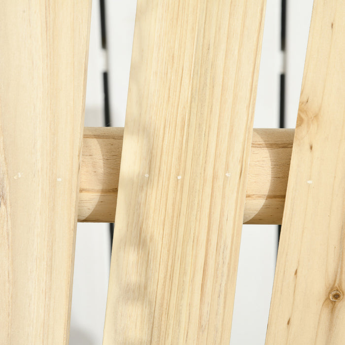 Outsunny Wooden Porch Swing 2-seater Hanging Outdoor Swing Bench W/ Chains