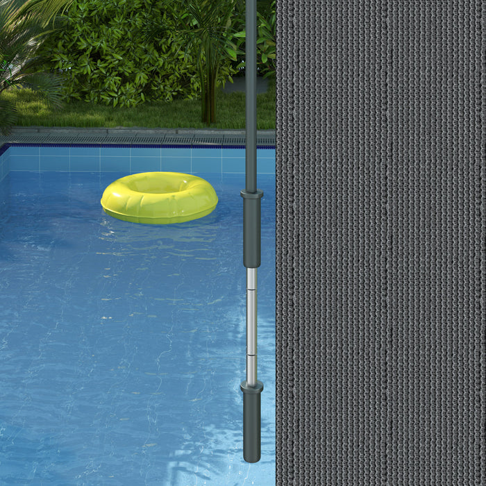 Outsunny Outdoor Roller Shade, 8' X 6' Patio Door Blinds, Dark Grey