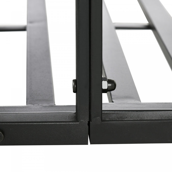 Outsunny 6ft Garden Bridge With Safety Rails Decorative Pond Bridge, Black