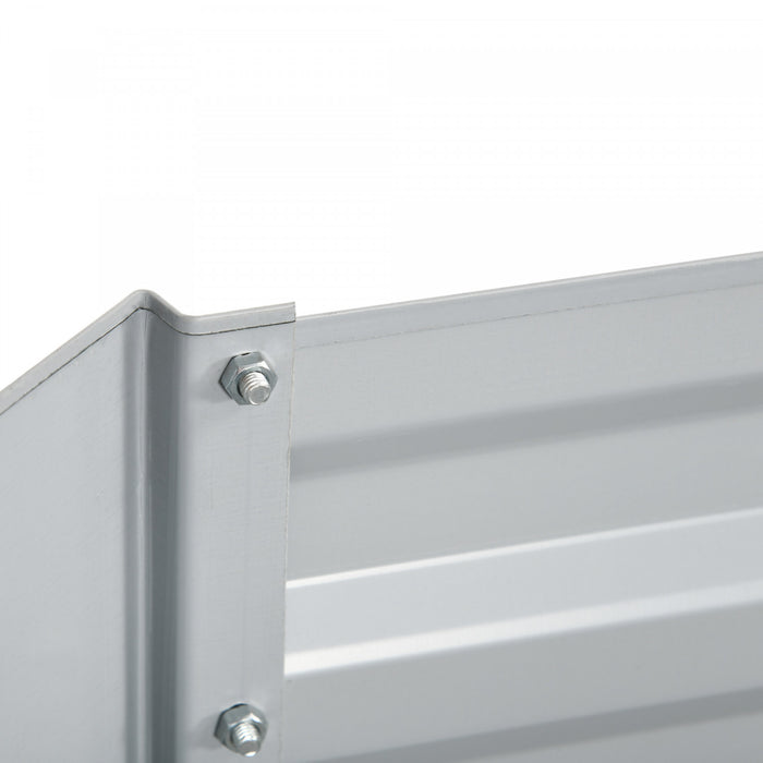 Outsunny Raised Garden Bed Metal Planter Box with Reinforced Rods, Light Grey