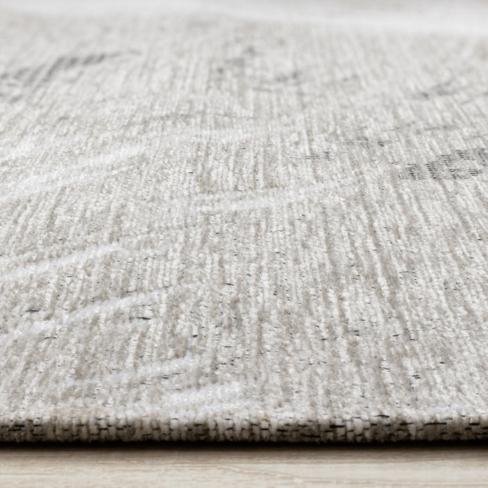 Kylie Soft Cream Taupe Brush Strokes Area Rug - 7'10\" x 10'10\"