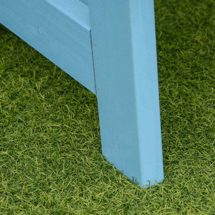 Outsunny Wooden Garden Bench For Outdoor, Blue