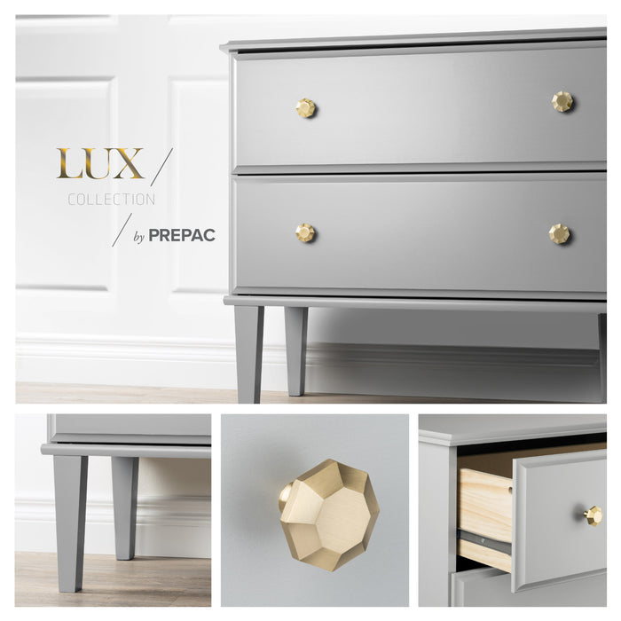 Prepac Lux 2-Drawer Nightstand - Grey