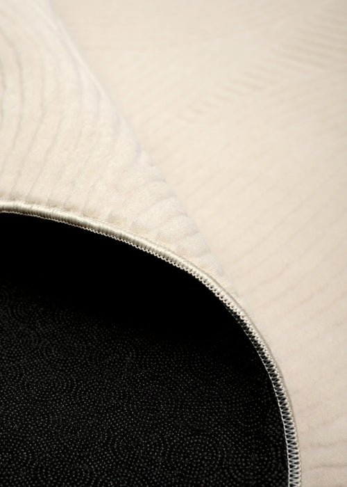 Elion Contemporary Cream Washable Rug 9'0\" x 12'0\" Indoor Area Rug