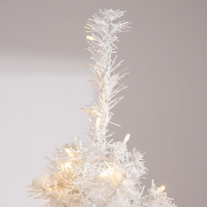 Homcom 6ft Prelit Artificial Christmas Tree With 250 Warm White Led Lights And 1000 Tips