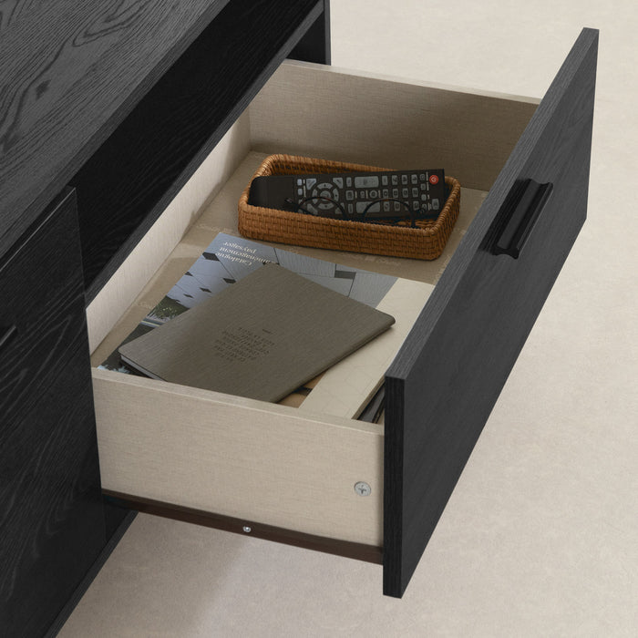 Musano 59\" TV Stand with Storage - Black Oak