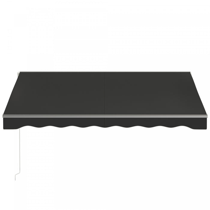 Outsunny 10' X 8' Electric Retractable Awning W/ Remote Controller, Black