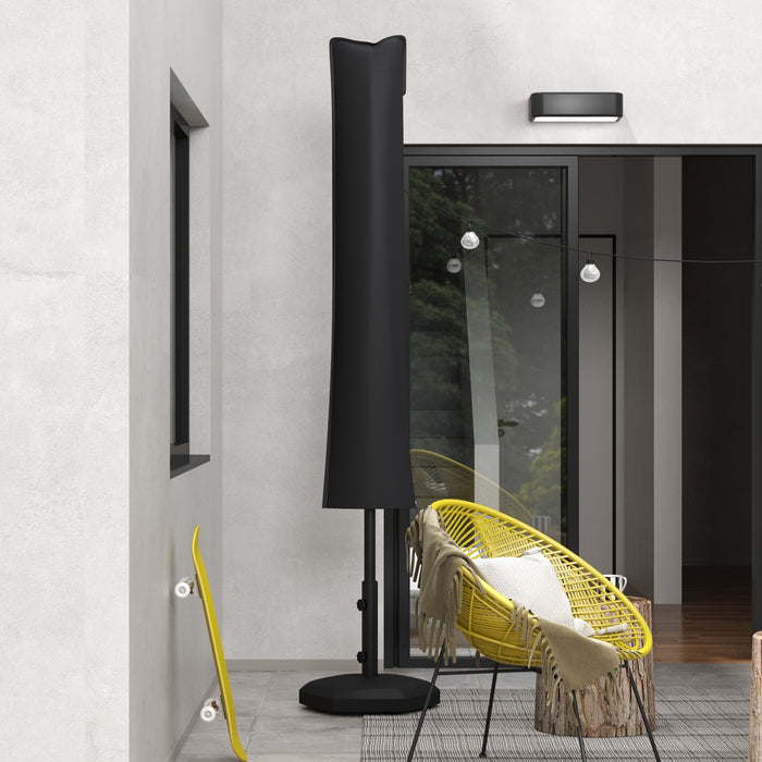 Outsunny Parasol Cover, Patio Cantilever Cover with Zipper Black