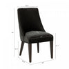 Beever Modern Chenille Wood Dining Chair in Black - Set of 2 | Chaise de salle a manger moderne Beever en bois et chenille noire - Lot de 2