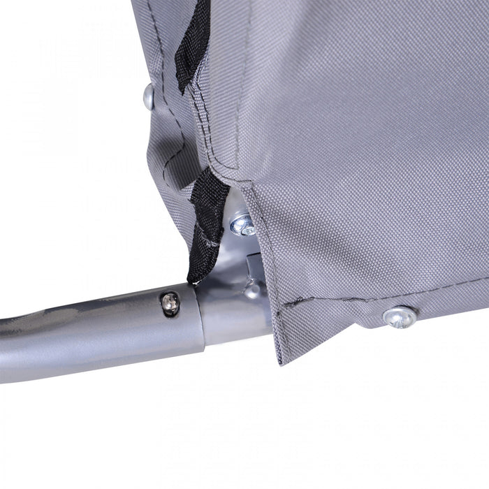 Aosom Bicycle Cargo Trailer Cart Carrier Garden Use W/ Quick Release, Cover, Grey