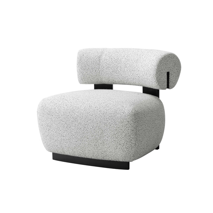 Bartow Mid-Century Modern Upholstered Lounge Chair in Ivory Multi - Set of 2