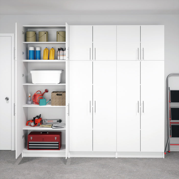Elite 96-inch 6-piece Garage Storage Cabinet Set D - White