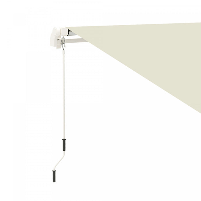 Outsunny 10' X 8' Retractable Awning Fabric Replacement Outdoor Sunshade Canopy Awning Cover, Uv Protection, Cream White