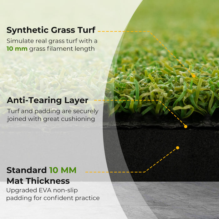 Costway 5 X 3 Ft Golf Hitting Mat Artificial Indoor Outdoor Turf Golf Training Mat 20 Mm