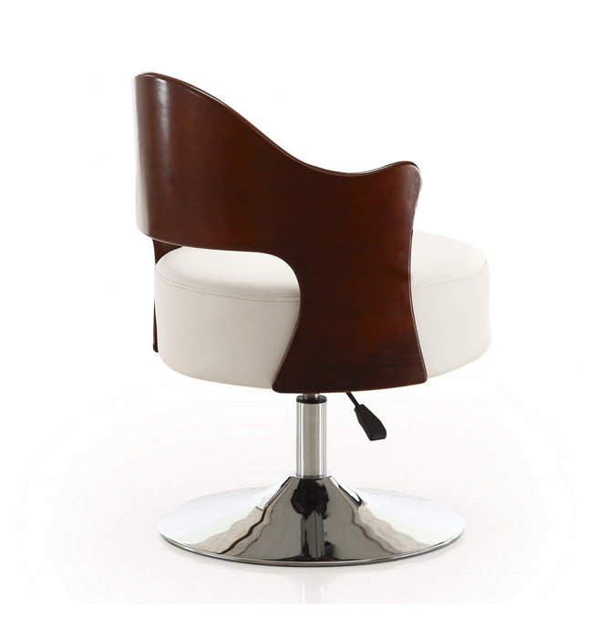 Bopper Modern Vegan Leather Swivel Lounge Chair in White - Set of 2