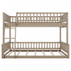 Sabrina Full Xl Over Queen Solid Wood Convertible Design Bunk Bed With Ladder - Walnut | Sabrina – Lit Superpose Convertible En Bois Massif, Format Full Xl Sur Queen Avec Echelle - Noyer