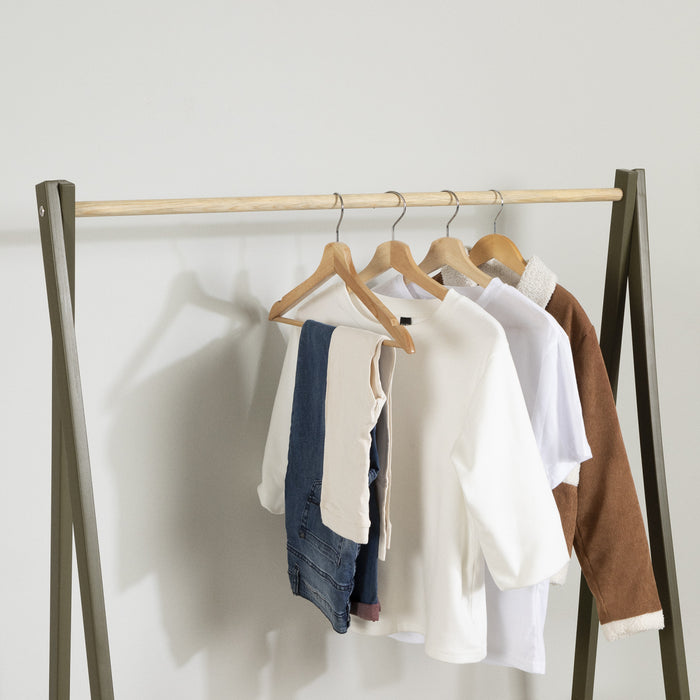 Sweedi Kids Wooden Clothes Rack - Olive Green