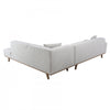 Sloane 2-Piece Linen-Look Fabric Sectional with Tufted Back and Tapered Wood Legs - Light Grey | Sloane Sectionnel 2 pieces en tissu aspect lin avec dossier touffete et pieds en bois fuseles - Gris pale