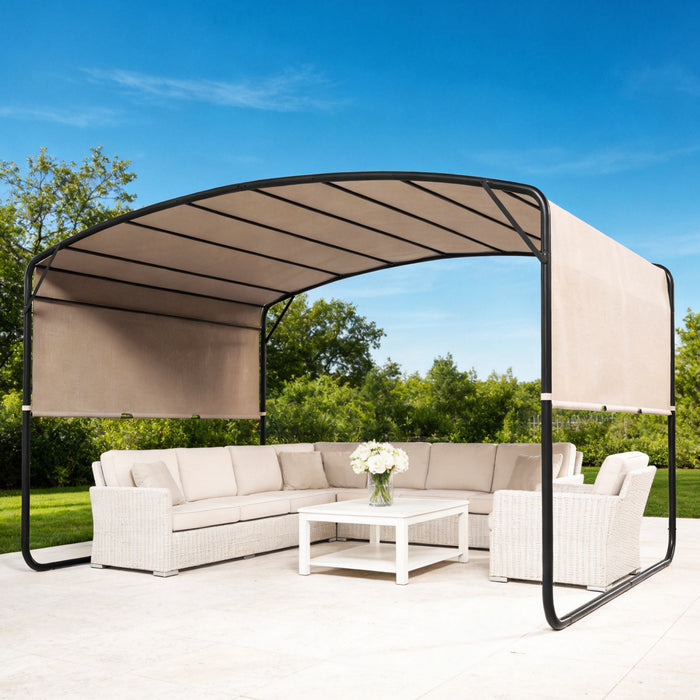 Outsunny 10' x 13' Retractable Pergola Canopy, Outdoor Metal Pergola Gazebo