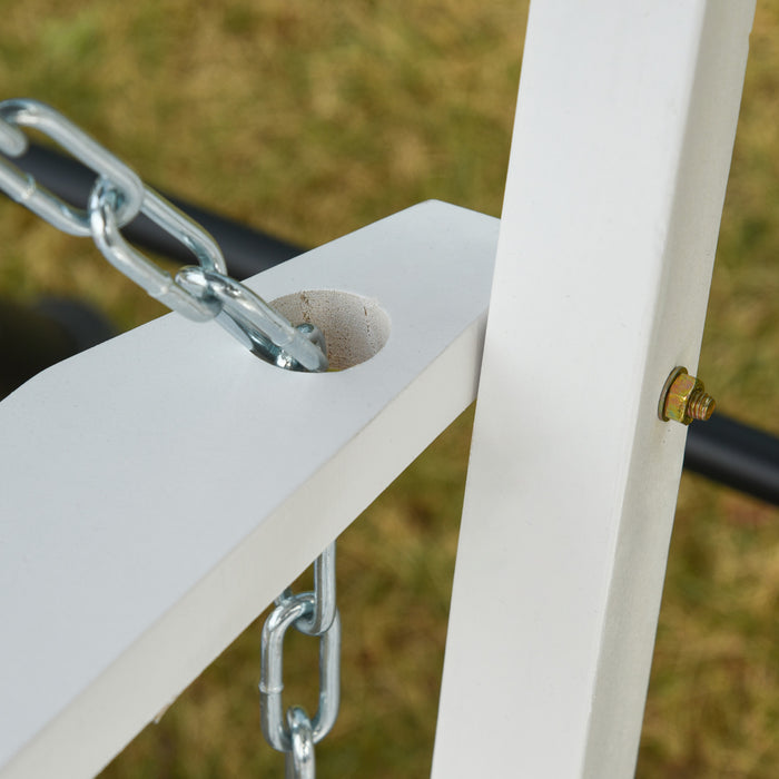 Outsunny 2-seater Porch Swing Outdoor Patio Swing Chair With Slatted Design