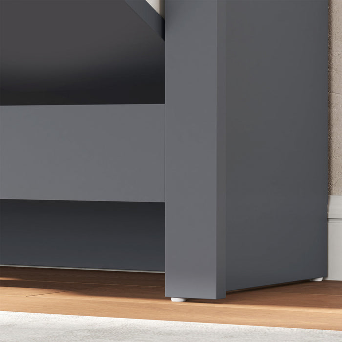 HOMCOM Narrow Shoe Cabinet for Entryway w/ 2 Flip Drawers Adjustable Shelf