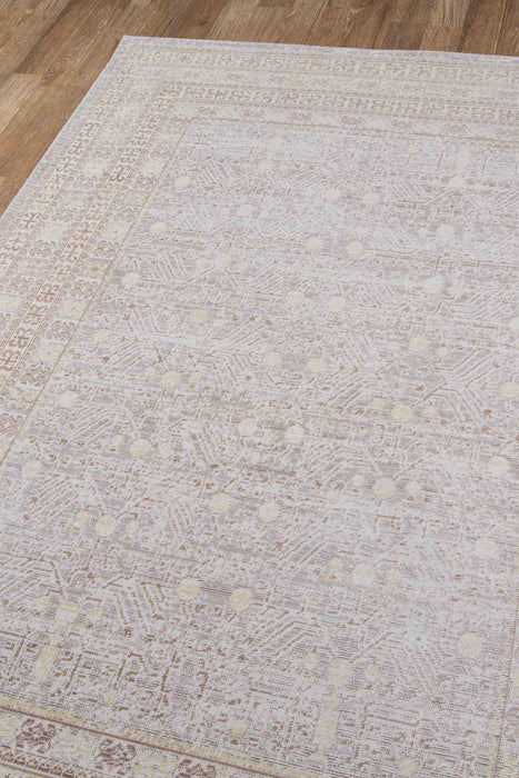 Valeria Traditional 7'10\" x 10'6\" Area Rug in Grey Indoor Area Rug