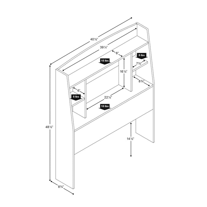 Astrid Twin Headboard - White