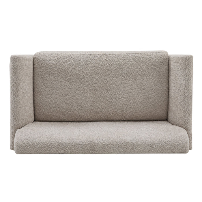 Harper Compact Seating Fabric Modern Loveseat,Almond