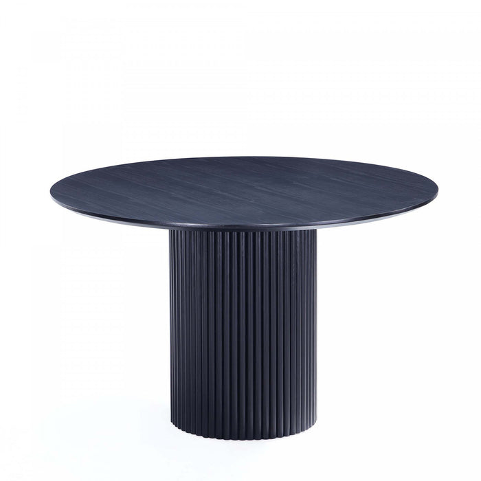 Hathaway and Versailles Modern Industry Chic 5-Piece Dining Set in Black and Natural Dining Room Set