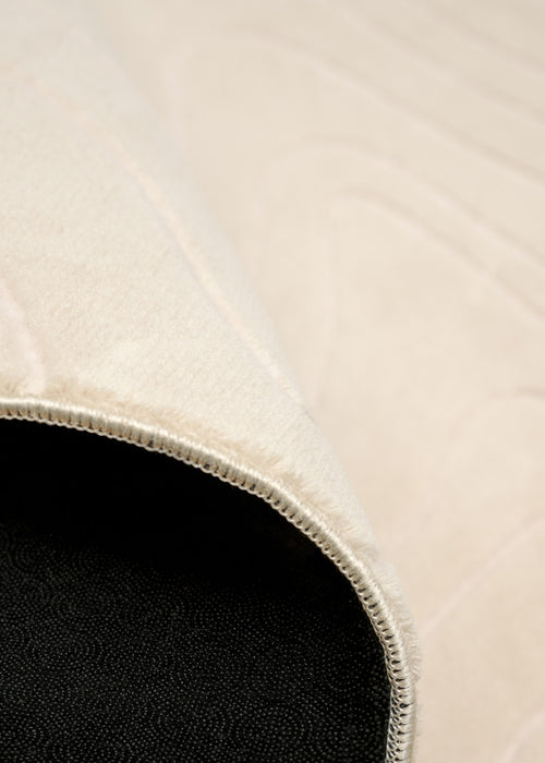 Somos Contemporary Cream Washable Rug 5'0\" x 7'6\" Indoor Area Rug