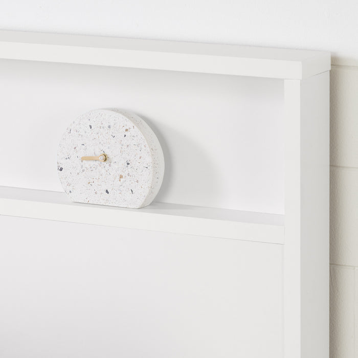 Holland Headboard with Storage Shelf Pure White - South Shore