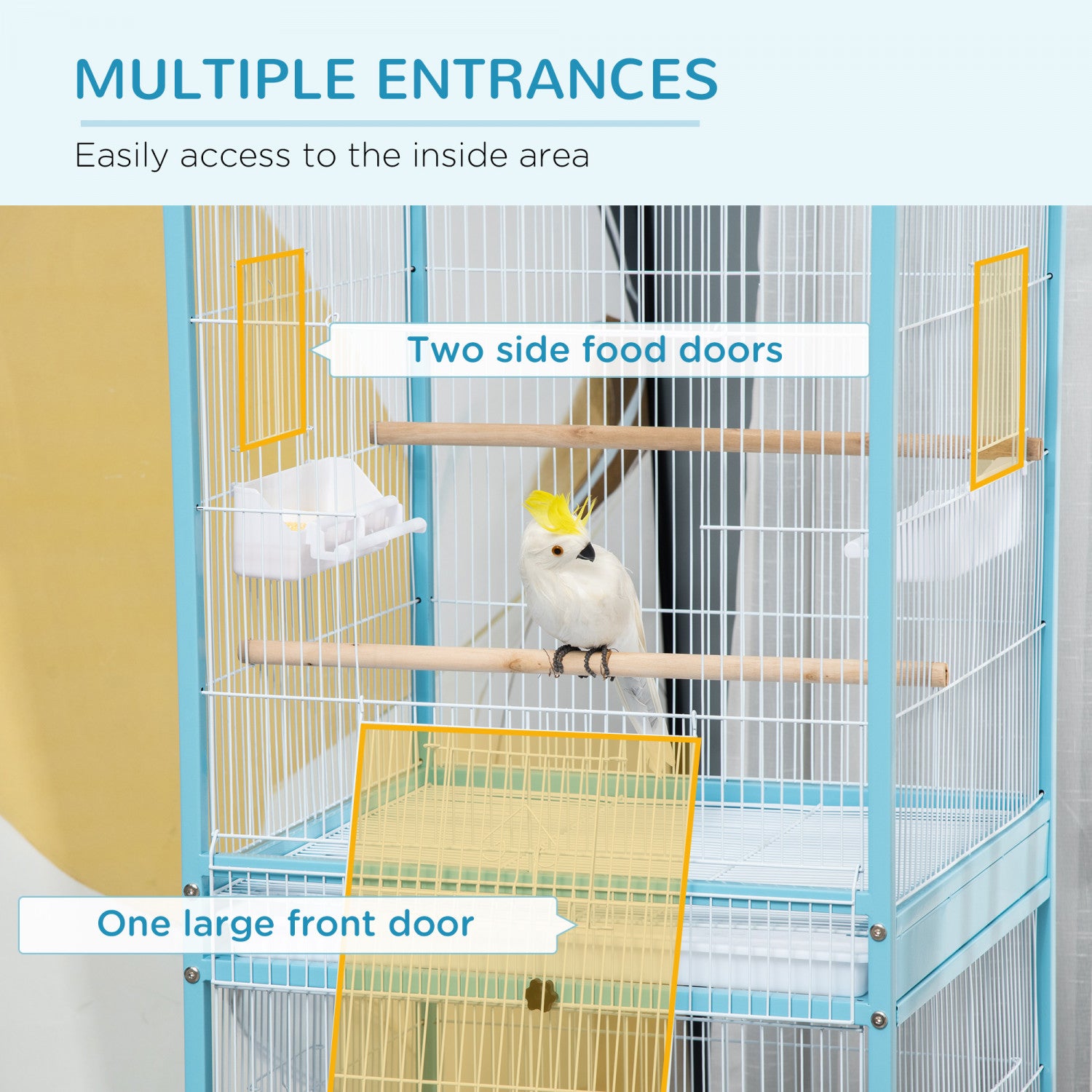 Parrot Cage For Budgie Transport Cage PawHut Bird Travel Carrier