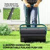 Outsunny 20" Push/Tow Behind Lawn Roller, Heavy Duty Sod Drum Roller Filled with 11 Gal Water/136 Lbs Sand, Grass Flattener for Yard, Patio, Park, Green