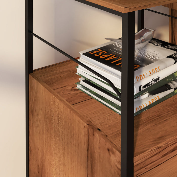 Vinsetto 2 Drawer File Cabinet Hanging Bars For Letter And A4 Size