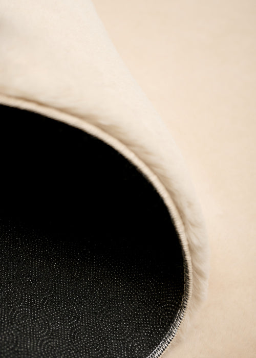 Argo Plush & Shags Beige Washable Rug 6'7\" x 9'0\" Indoor Area Rug