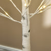 Homcom 5ft Artificial White Birch Tree For Indoor Covered Outdoor|Homcom Bouleau Blanc Artificiel De 5ft Pour Exterieur Interieur